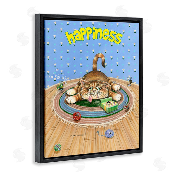 Stupell Industries Gary Patterson | Happiness Funny Cat Pet