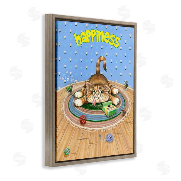 Stupell Industries Gary Patterson | Happiness Funny Cat Pet