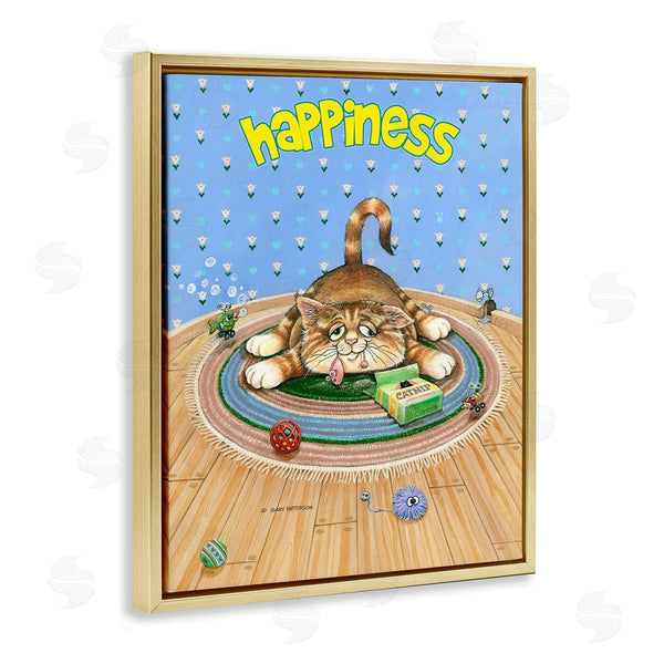 Stupell Industries Gary Patterson | Happiness Funny Cat Pet