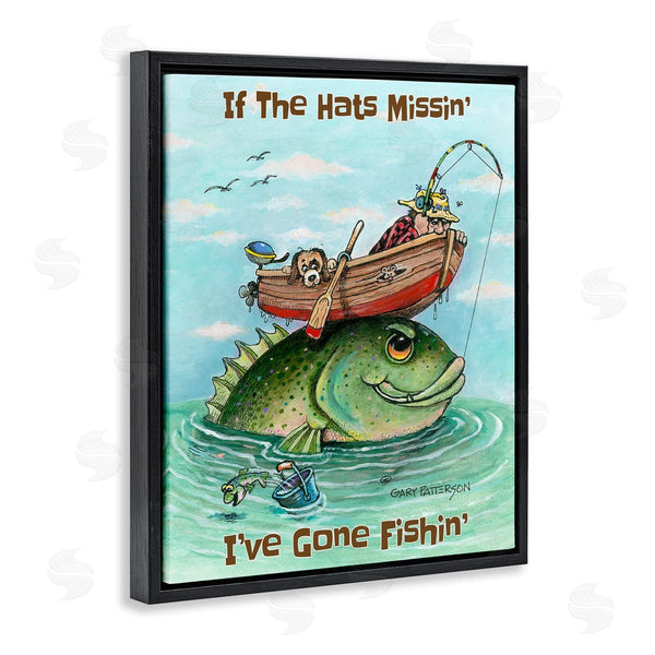 Stupell Industries Gary Patterson | Hats Missing Gone Fishing