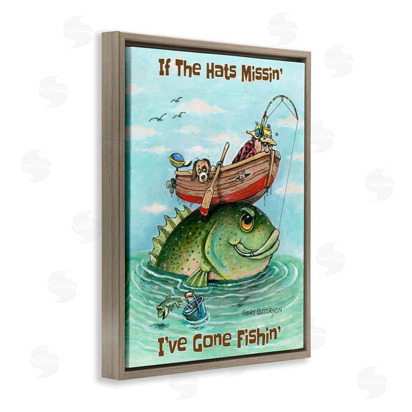 Stupell Industries Gary Patterson | Hats Missing Gone Fishing