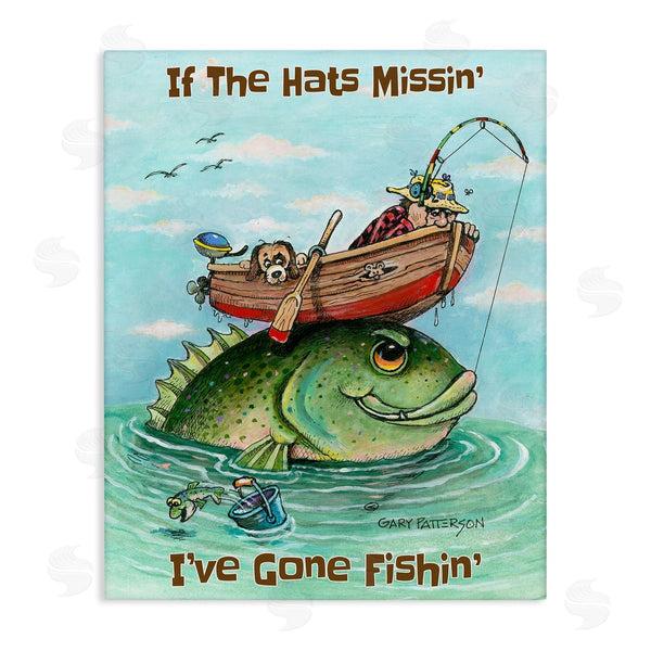 stupell industries Gary Patterson | Hats Missing Gone Fishing