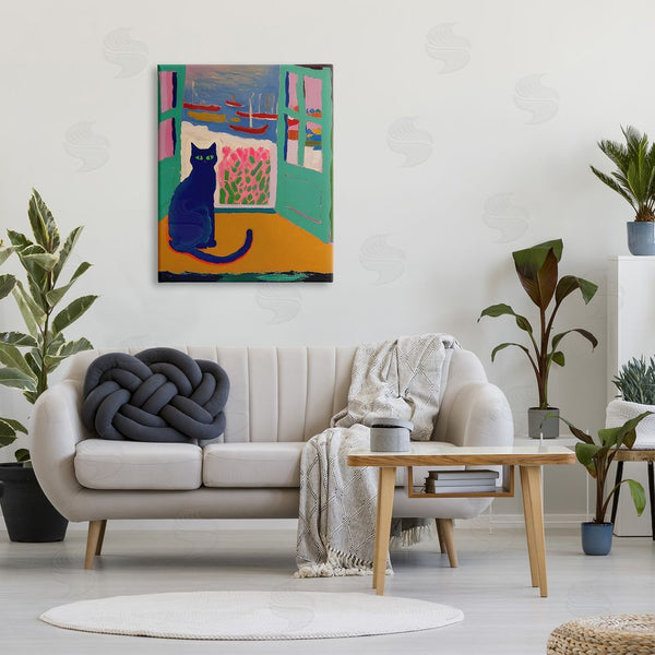 Stupell Industries Gary Shergill Designs | Black Cat In Doorway Wall Art
