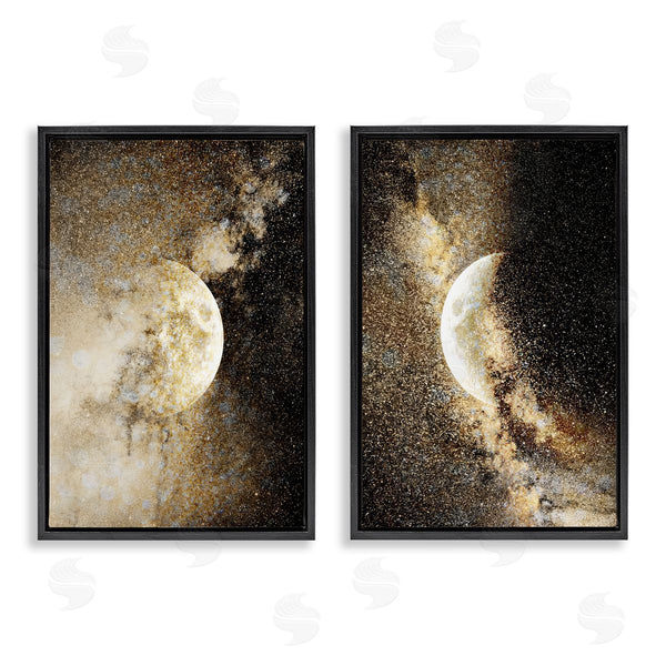 Stupell Industries Gemma Bardot | Moons With Starry Nebulas