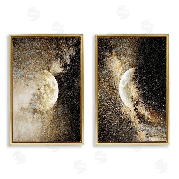 Stupell Industries Gemma Bardot | Moons With Starry Nebulas