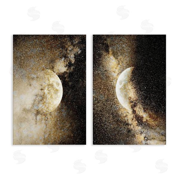 stupell industries Gemma Bardot | Moons with Starry Nebulas