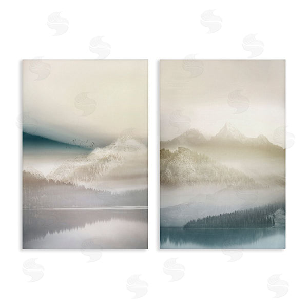 stupell industries Gemma Bardot | Mountain Peaks & Neutral Lake