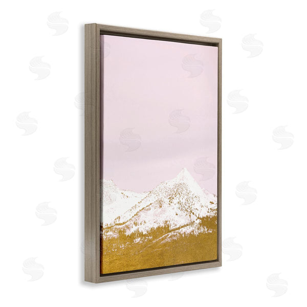 Stupell Industries Gemma Bardot | Snowy Mountain On Pink