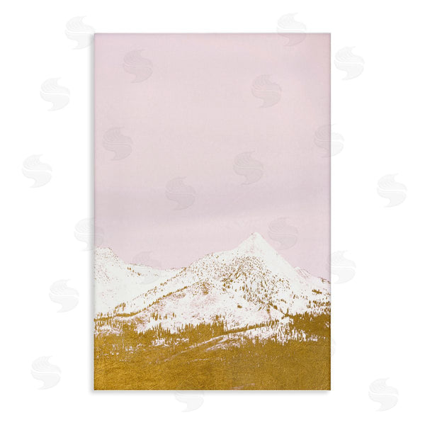 stupell industries Gemma Bardot | Snowy Mountain on Pink