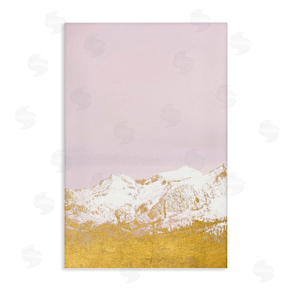 stupell industries Gemma Bardot | White Tipped Mountains on Pink