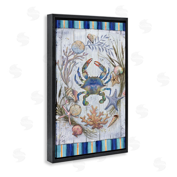 Stupell Industries Geoff Allen | Coastal Wreath & Crab Wall Art