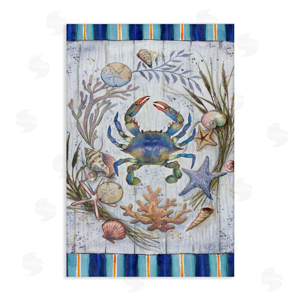 stupell industries Geoff Allen | Coastal Wreath & Crab Wall Art
