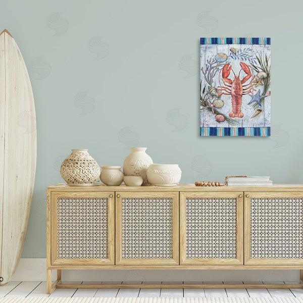 Stupell Industries Geoff Allen | Coastal Wreath & Lobster Wall Art
