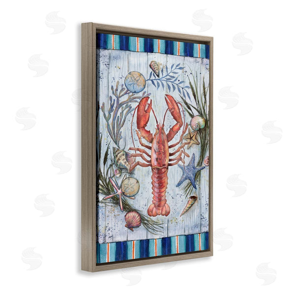 Stupell Industries Geoff Allen | Coastal Wreath & Lobster Wall Art