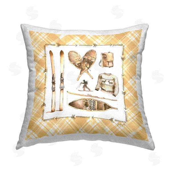 Stupell Industries Geoff Allen | Cozy Winter Sports Printed Throw Pillow