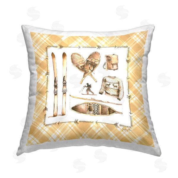 stupell industries Geoff Allen | Cozy Winter Sports Printed Throw Pillow