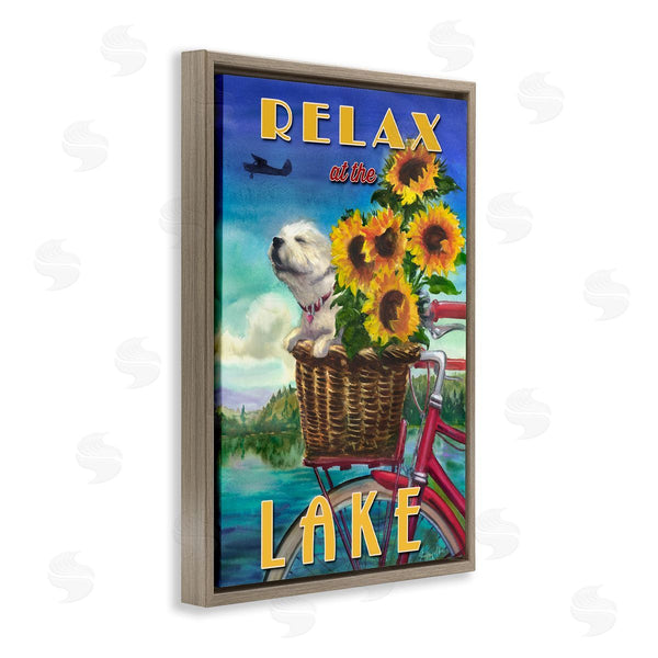 Stupell Industries Geoff Allen | Dog In Bicycle Basket Wall Art