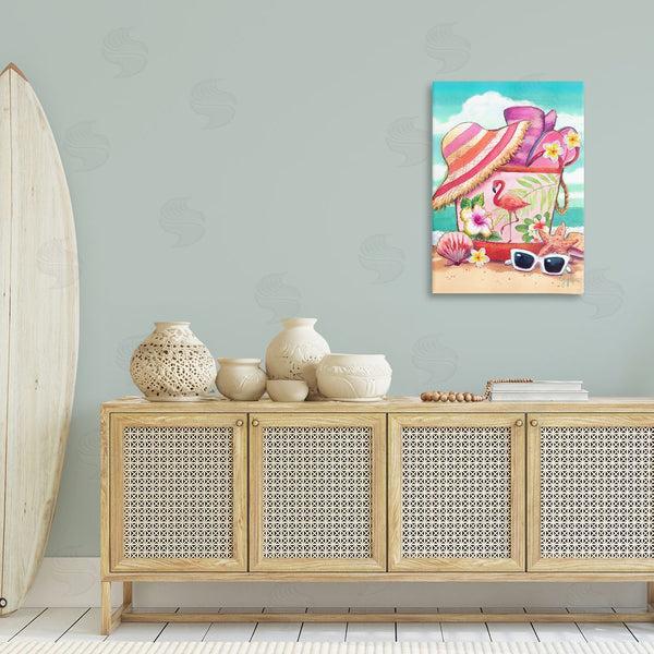 Stupell Industries Geoff Allen | Floral Beach Bag Wall Art