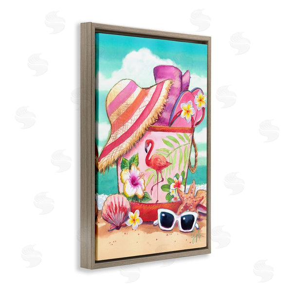 Stupell Industries Geoff Allen | Floral Beach Bag Wall Art