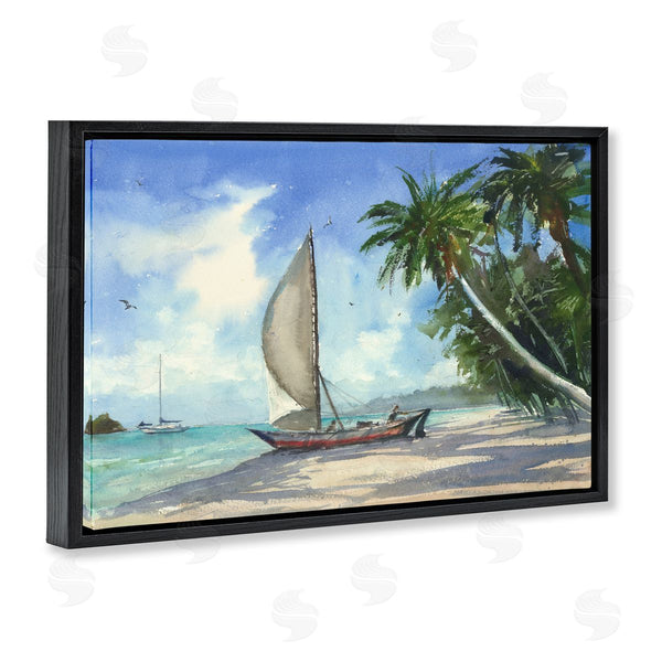 Stupell Industries Geoff Allen | High & Dry Boat On Shore Wall Art