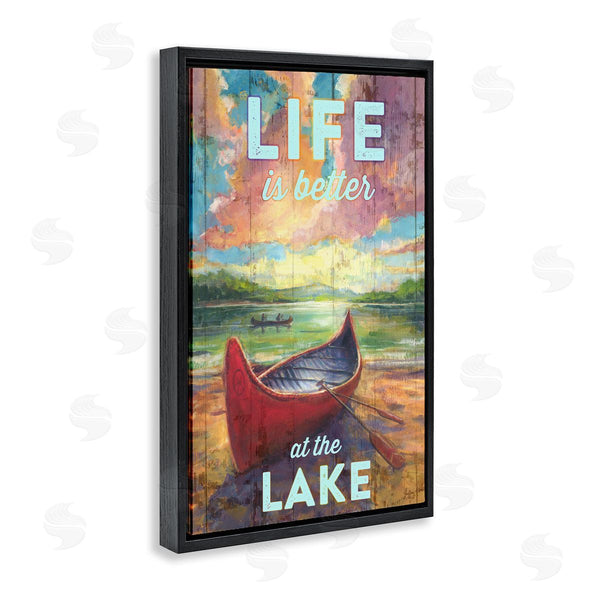 Stupell Industries Geoff Allen | Life At Lake With Canoe Wall Art
