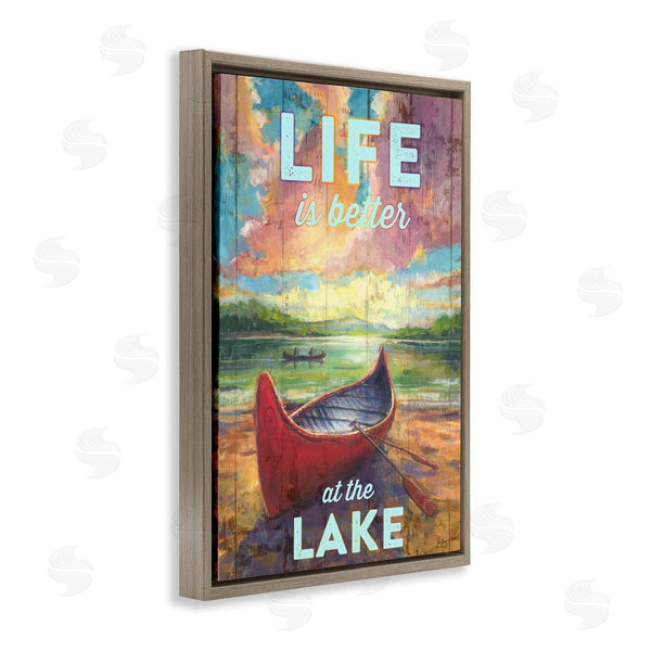 Stupell Industries Geoff Allen | Life At Lake With Canoe Wall Art