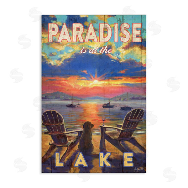 stupell industries Geoff Allen | Paradise At Lake Landscape Wall Art