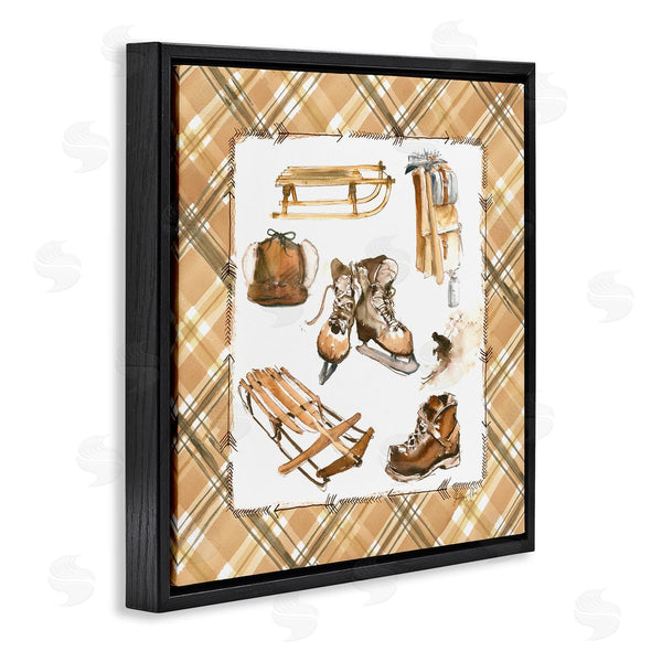 Stupell Industries Geoff Allen | Plaid Winter Sports Wall Art