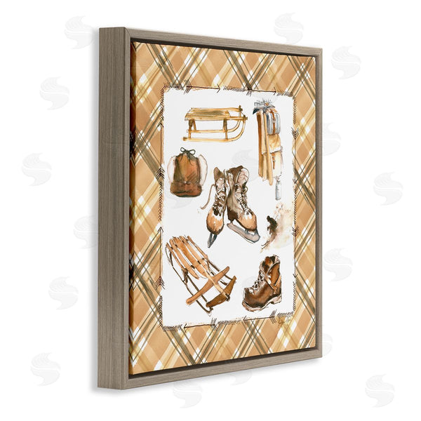 Stupell Industries Geoff Allen | Plaid Winter Sports Wall Art