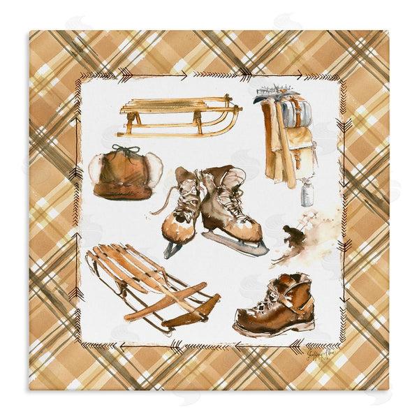 stupell industries Geoff Allen | Plaid Winter Sports Wall Art