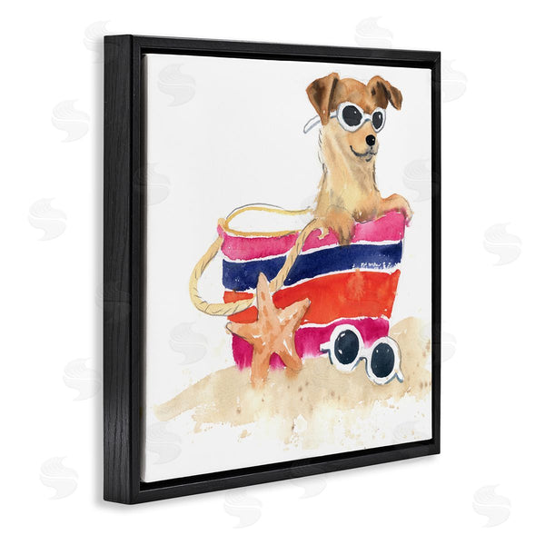 Stupell Industries Geoff Allen | Sandy Dog In Beach Bag Wall Art