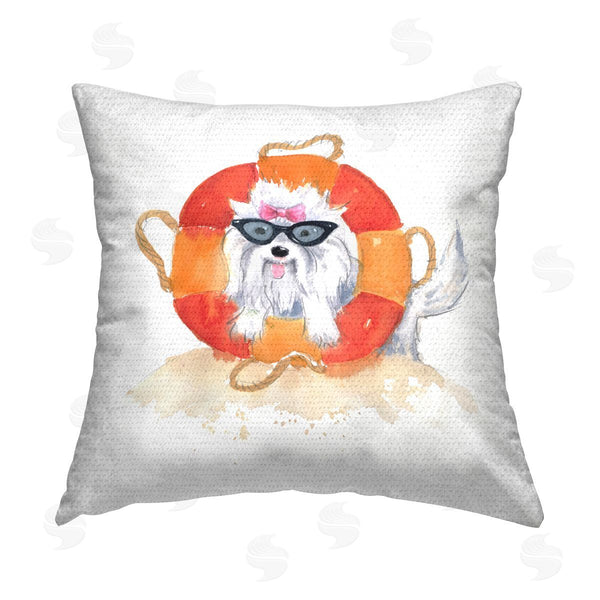 Stupell Industries Geoff Allen | Sandy Dog In Sunglasses Printed Throw Pillow
