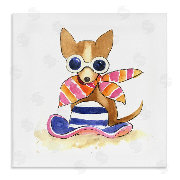 stupell industries Geoff Allen | Sandy Dog on Beach Wall Art