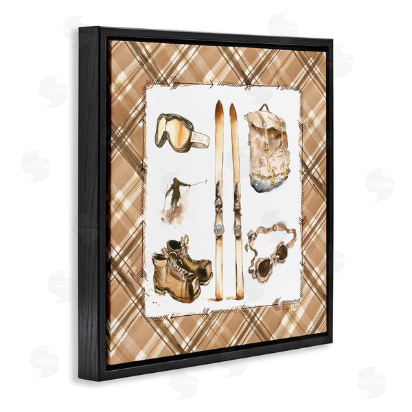 Stupell Industries Geoff Allen | Winter Sports On Plaid Wall Art