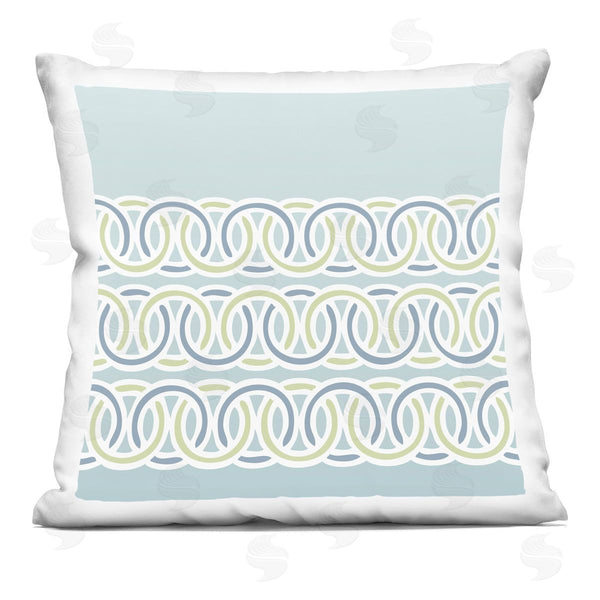 stupell industries Geoff Tygert | Blue Linked Loops Pattern Printed Throw Pillow