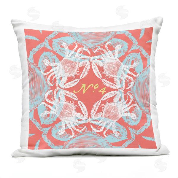 Stupell Industries Geoff Tygert | Bold Nautical Layered Crabs Printed Throw Pillow