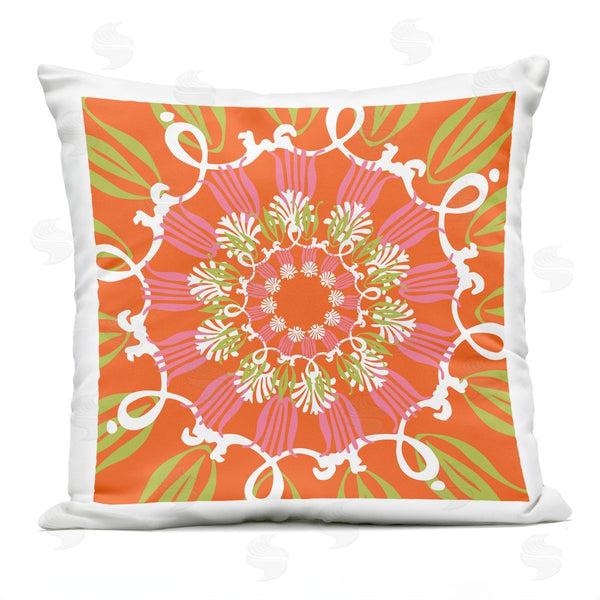 Stupell Industries Geoff Tygert | Bold Orange Shapes Pattern Printed Throw Pillow
