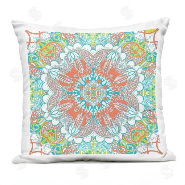 Stupell Industries Geoff Tygert | Detailed Floral Medallion Pattern Printed Throw Pillow