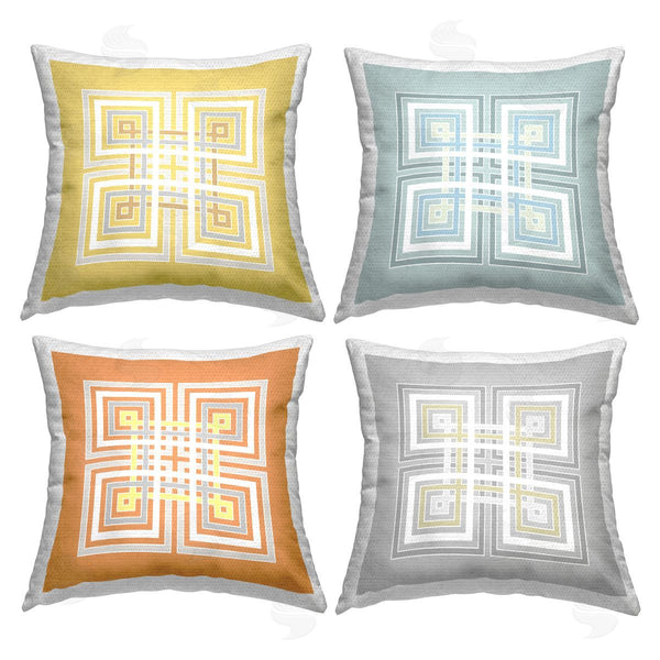 Stupell Industries Geoff Tygert | Geometric Greek Key Pattern Printed Throw Pillow Set