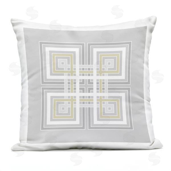 Stupell Industries Geoff Tygert | Grey Greek Key Pattern Printed Throw Pillow