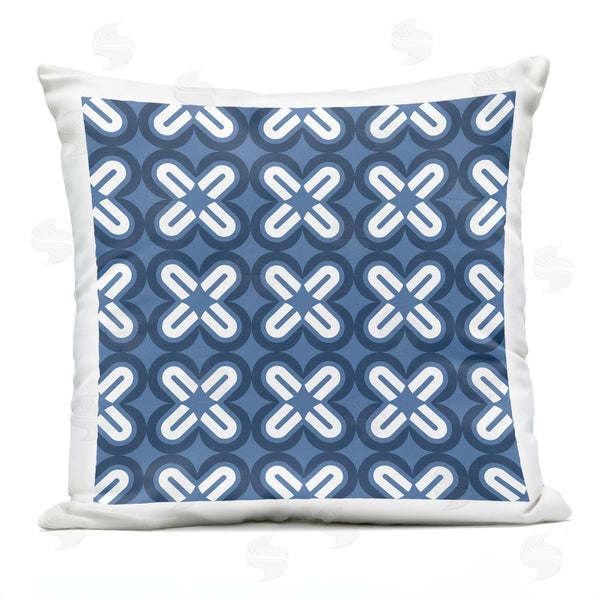 Stupell Industries Geoff Tygert | Modern Blue Repeating Shapes Printed Throw Pillow