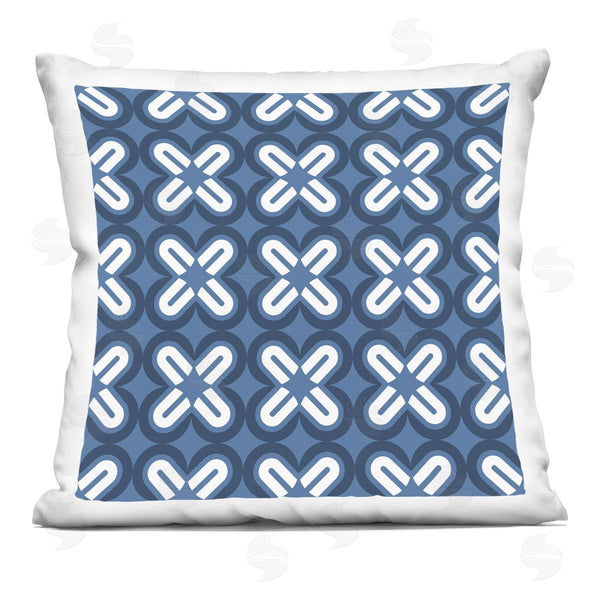 stupell industries Geoff Tygert | Modern Blue Repeating Shapes Printed Throw Pillow
