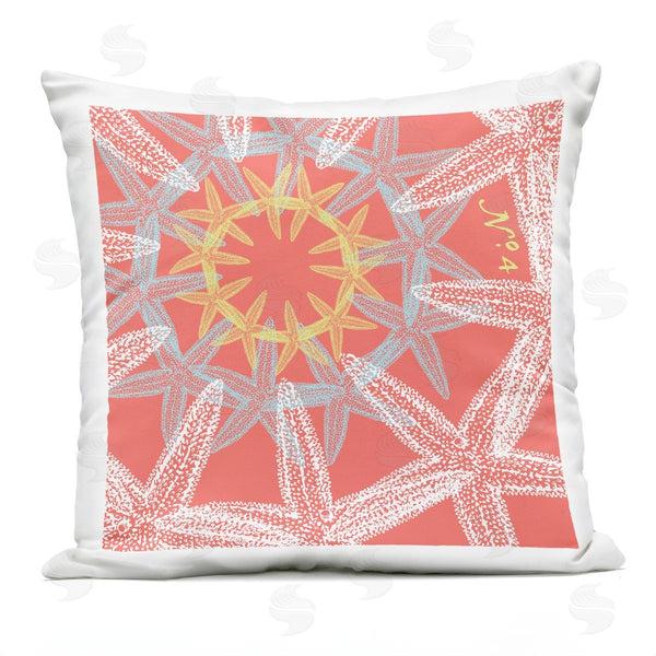Stupell Industries Geoff Tygert | Nautical Fractal Starfish Pattern Printed Throw Pillow