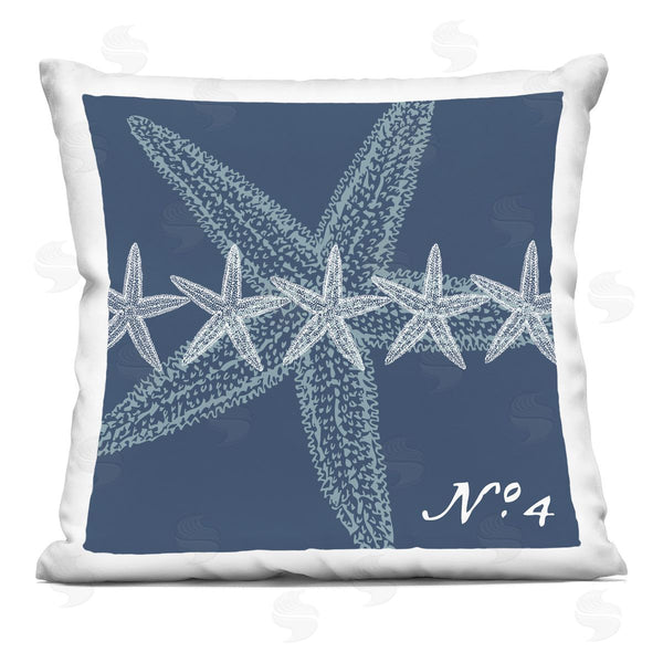 stupell industries Geoff Tygert | Navy Blue Starfish Pattern Printed Throw Pillow