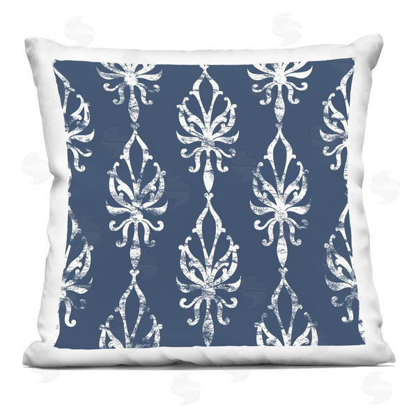 stupell industries Geoff Tygert | Ornate Blue White Pattern Printed Throw Pillow