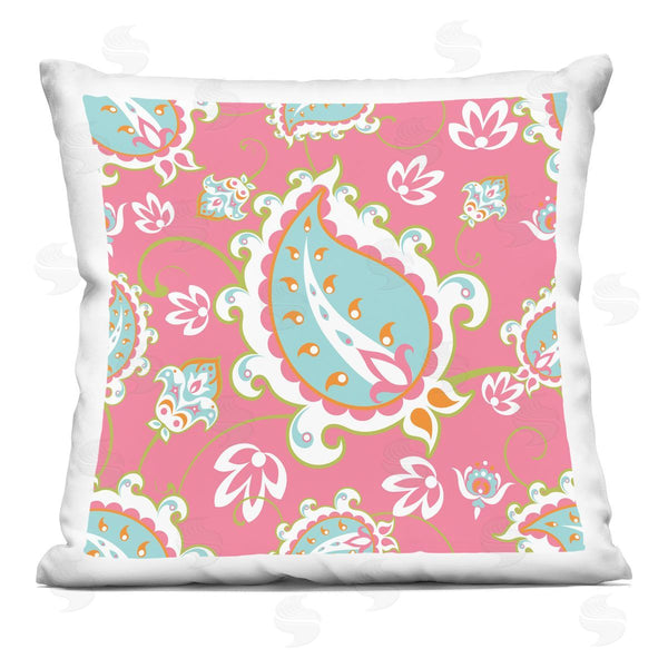 stupell industries Geoff Tygert | Pastel Paisley Floral Pattern Printed Throw Pillow