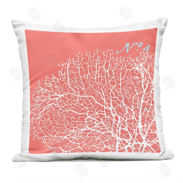 Stupell Industries Geoff Tygert | Peach Detailed Aquatic Coral Printed Throw Pillow