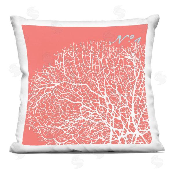 stupell industries Geoff Tygert | Peach Detailed Aquatic Coral Printed Throw Pillow
