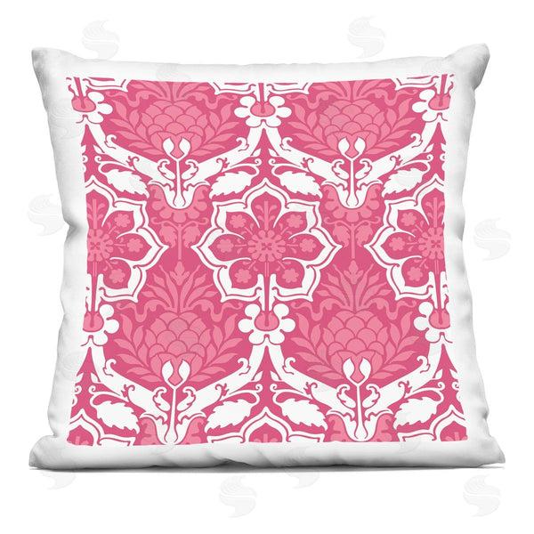 stupell industries Geoff Tygert | Pink Jacquard Floral Pattern Printed Throw Pillow