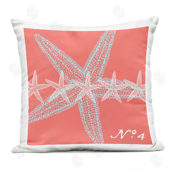 Stupell Industries Geoff Tygert | Pink Nautical Starfish Pattern Printed Throw Pillow